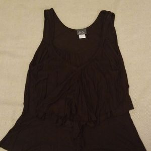 Dots Brown light weight,Tank Top, Size Small